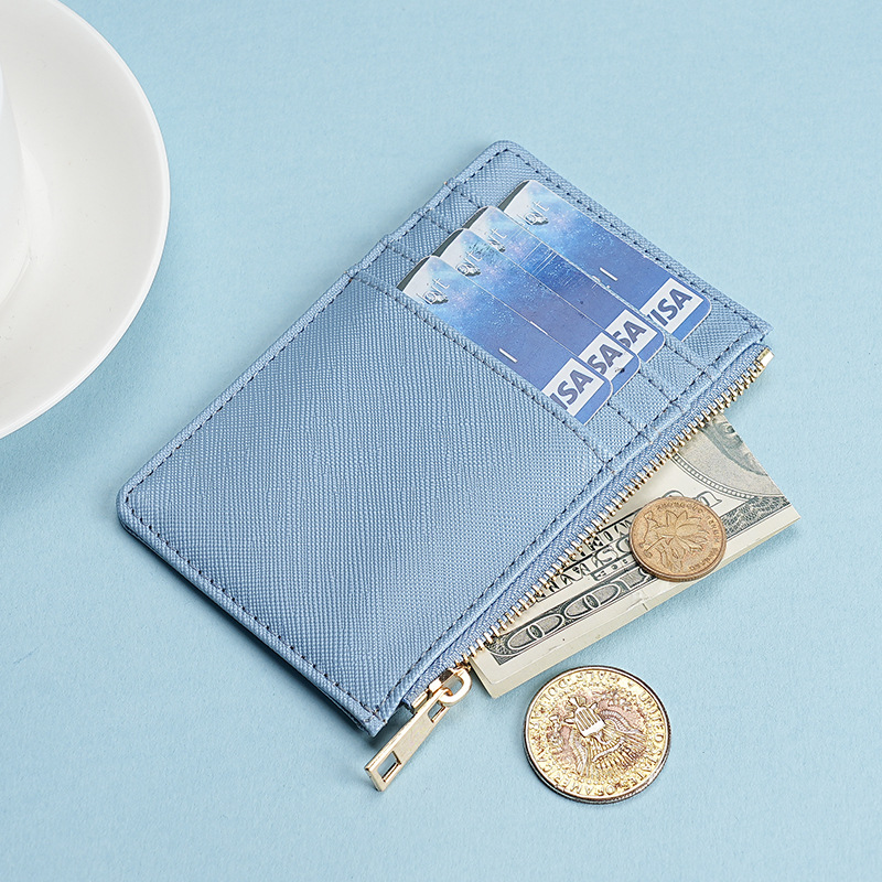 Leather Wallet Men - Pu Leather Zipper Card Holder Case