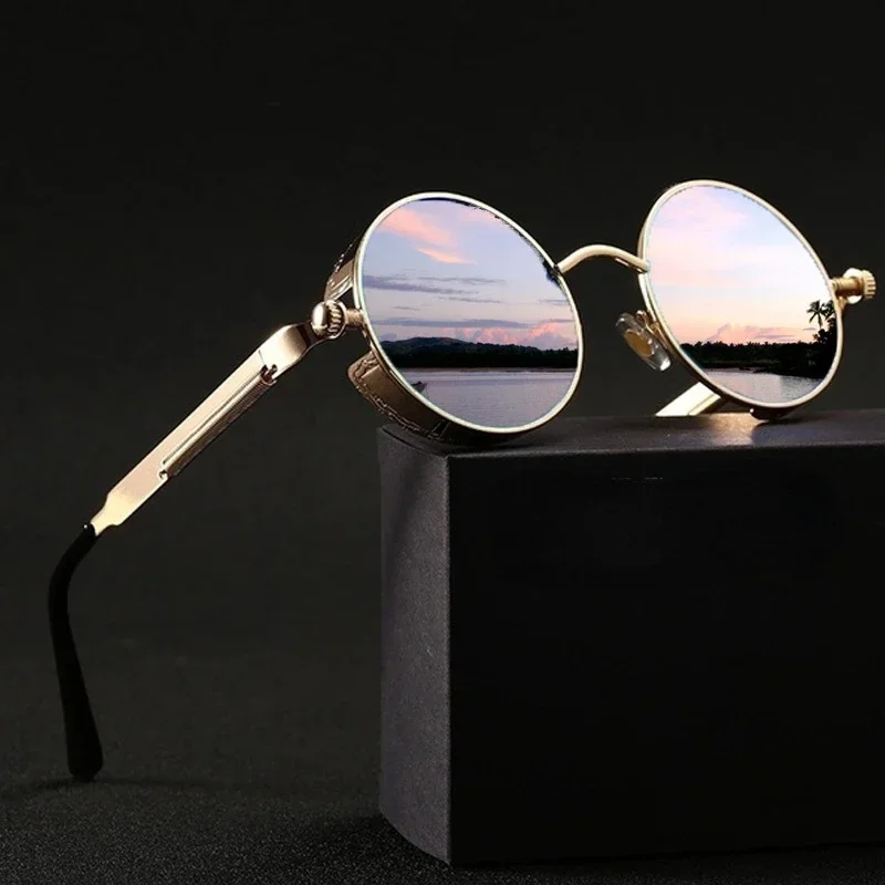 Sunglasses Uv400 - Classic Steampunk Sunglasses for Men and