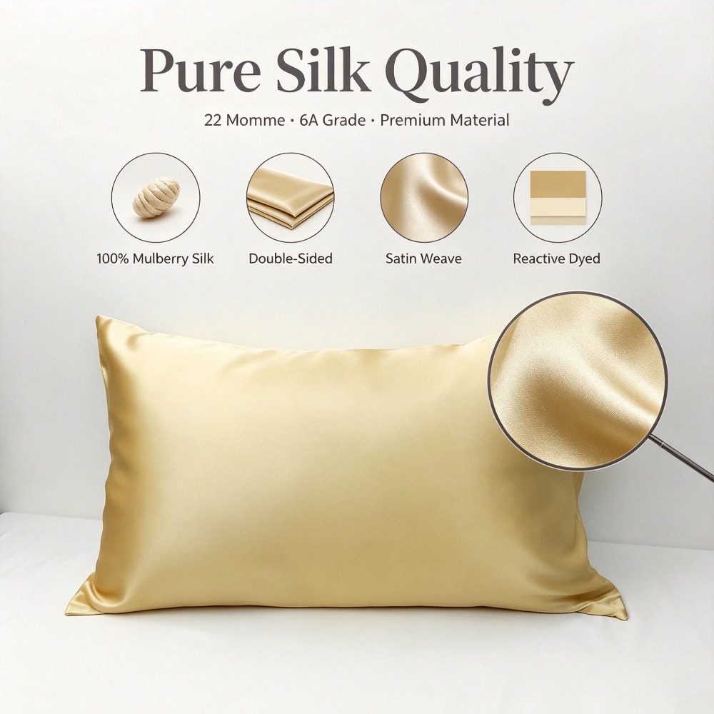 22 Momme Mulberry Silk Pillowc - Silk Pillowcase review and price