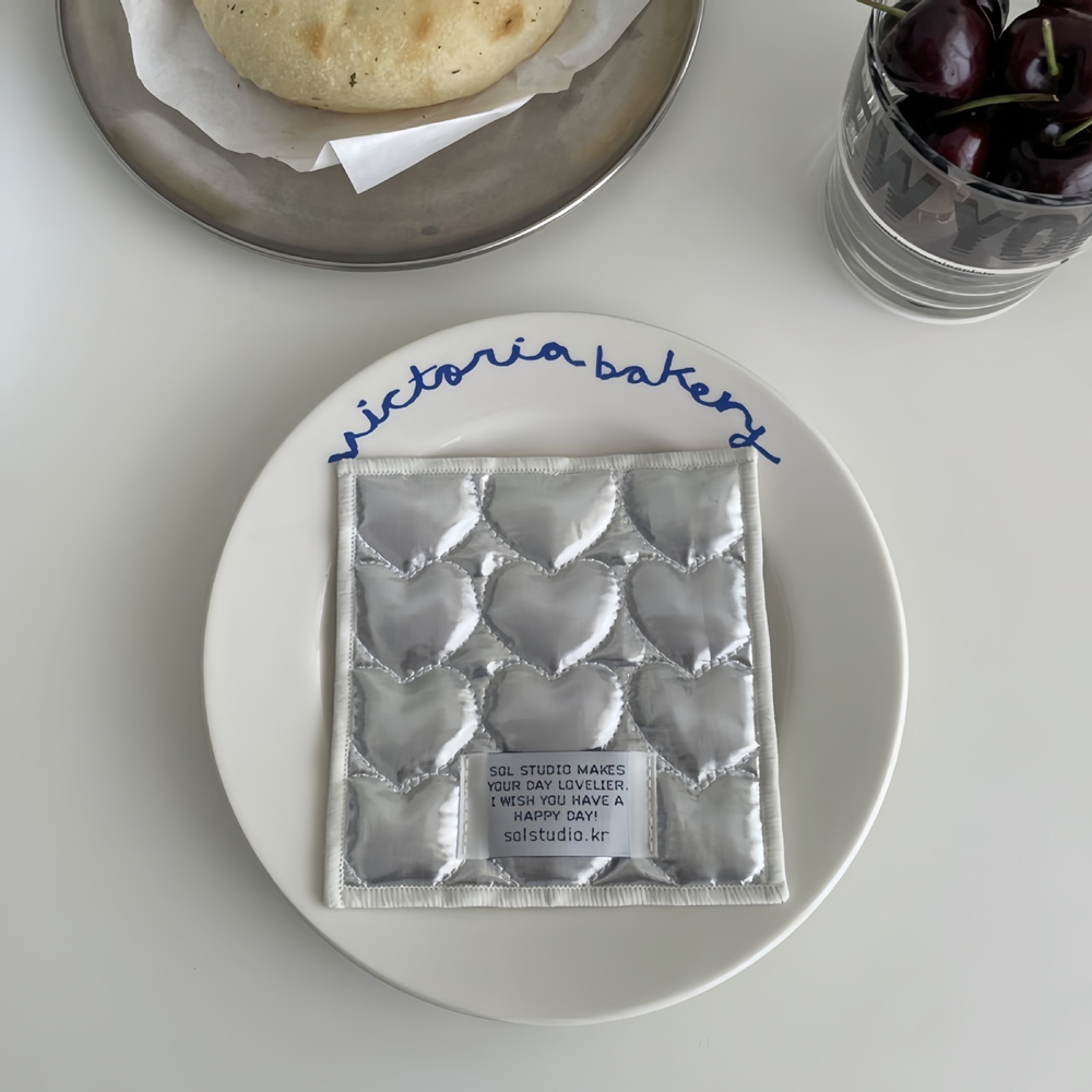 Korean Ins Love Quilted Metal  - Marble Coaster Set review and price