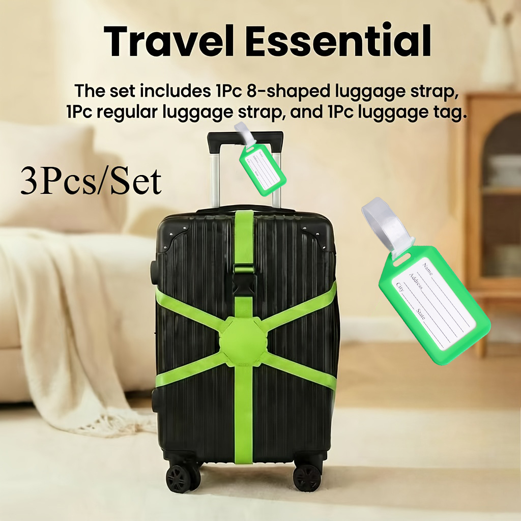 3-Piece Set (2 Luggage Straps  - Travel Luggage Set review and price