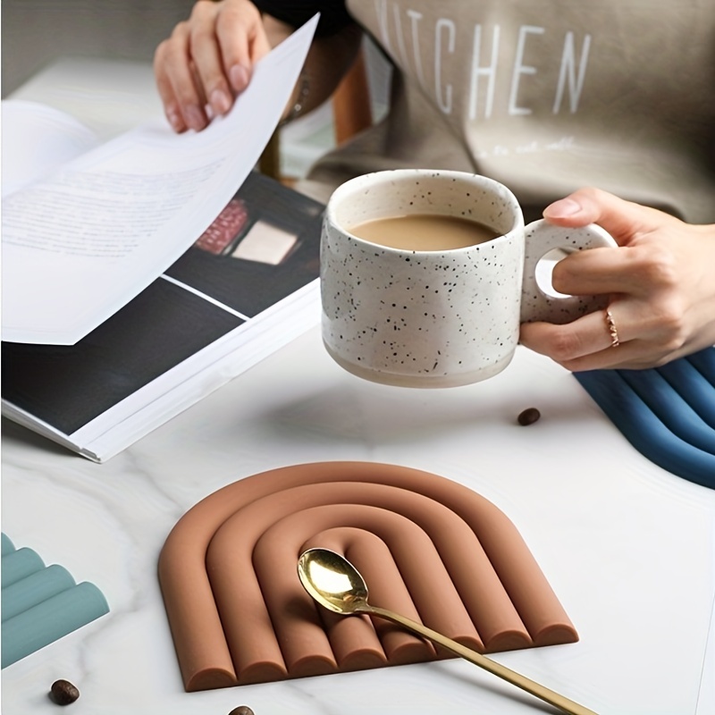 Morandi Rainbow Silicone Coast - Marble Coaster Set review and price