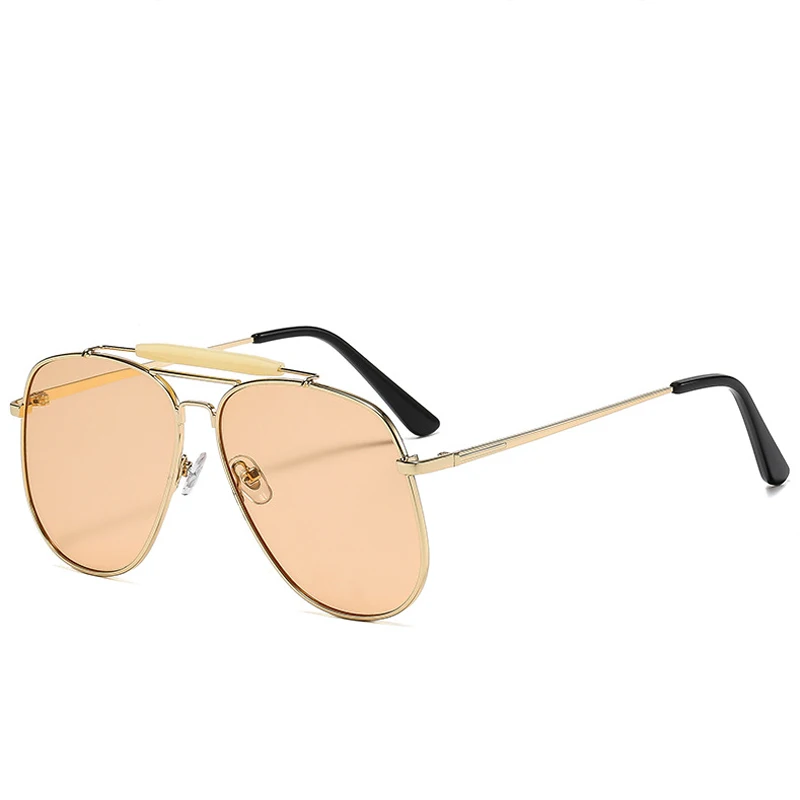 Retro Metal Double Bridge Pilo - Designer Sunglasses review and price