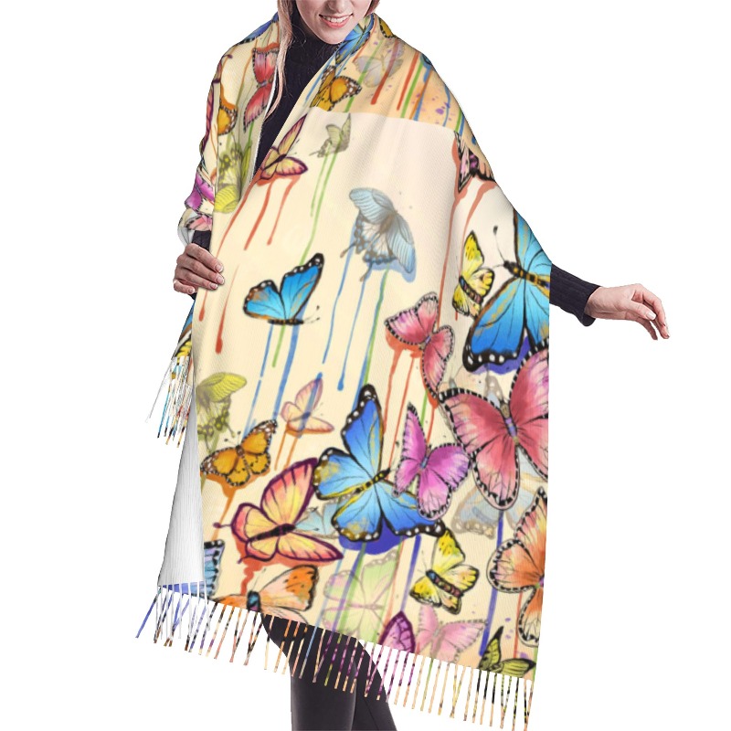 Retro Butterfly Winter Cashmer - Cashmere Scarf review and price