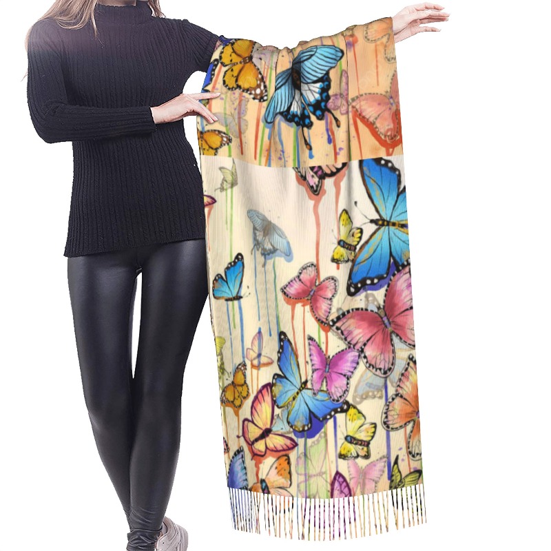 Retro Butterfly Winter Cashmer - Cashmere Scarf review and price