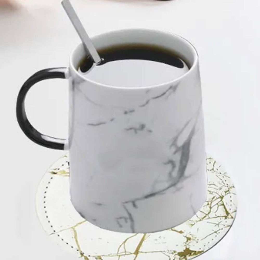 7Pcs Coaster Set PU Leather Co - Marble Coaster Set review and price