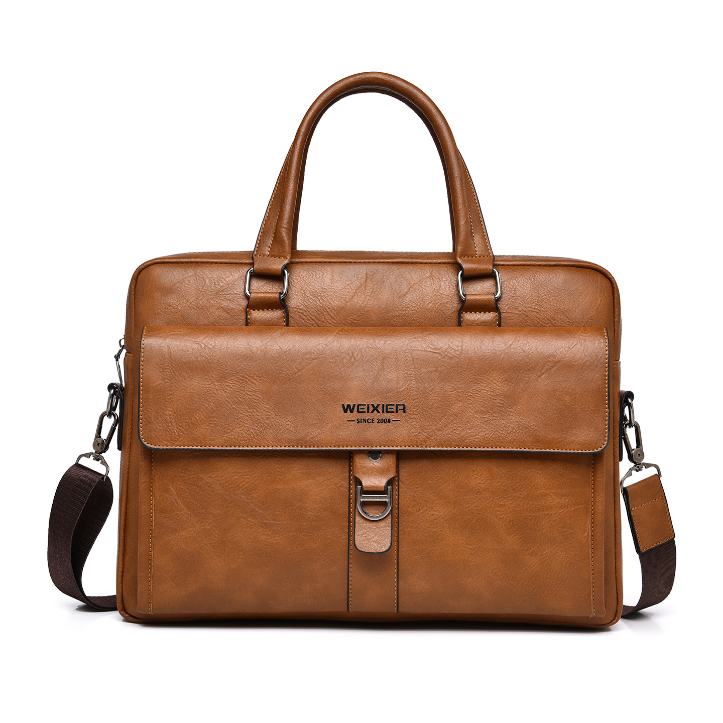 Vintage Dark Brown PU Leather  - Leather Briefcase review and price